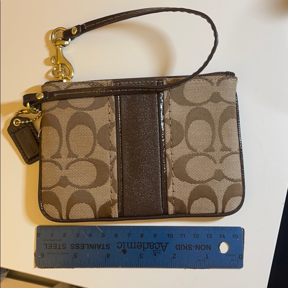 Coach signature wristlet